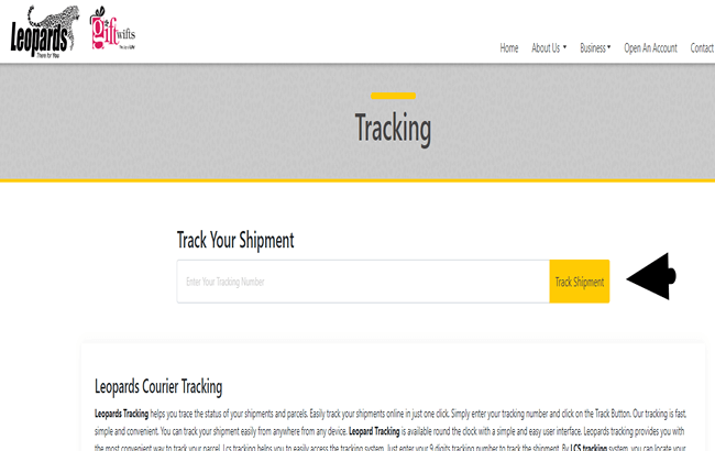Leopards parcel tracking 