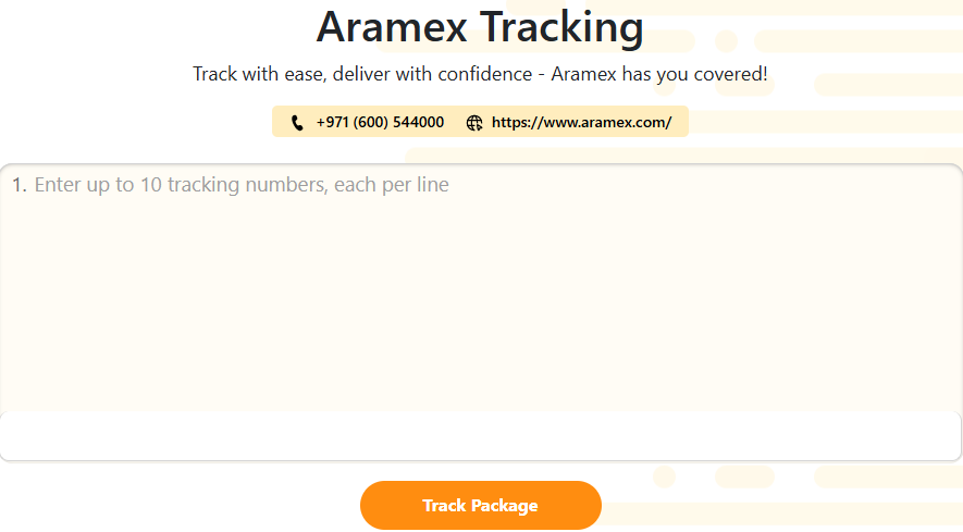 Aramex courier tracking