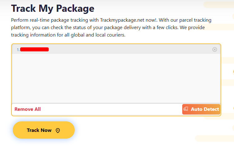 tracking page